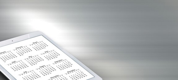 OnTime Gruppenkalender auf Tablet