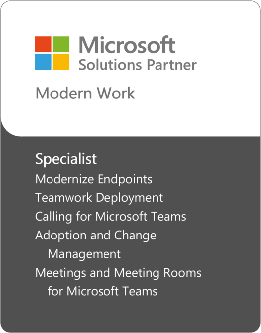 Logo Microsoft Solution Partner Specialization Modern Work